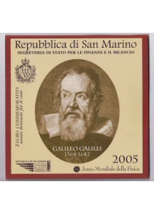 2005 - Galileo Galilei 2 Euro in Folder San Marino
